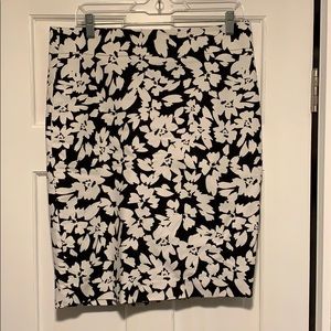 Loft Floral Pencil Skirt